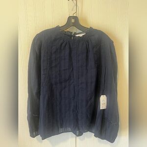 Time and Tru Lace Inset Long Sleeve Blouse | NWT | Size XL